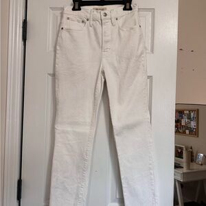 Madewell Women's Straight Leg White Jeans
